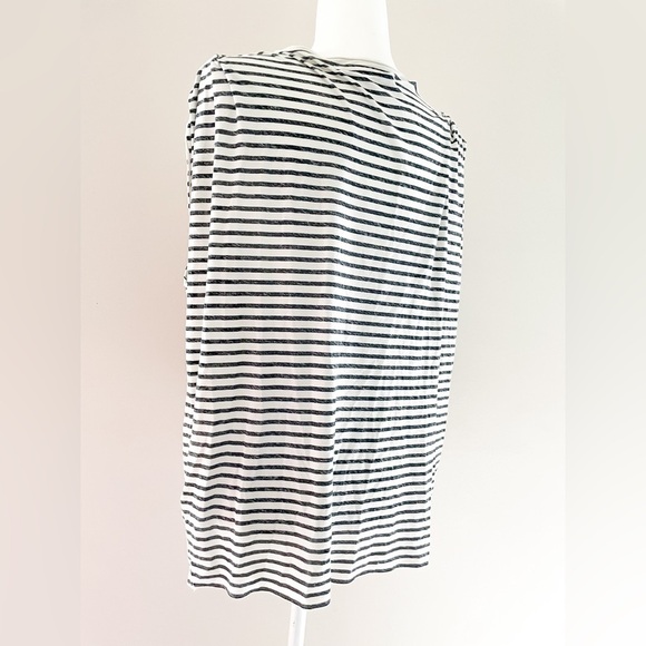 Allsaints Cotton Black And White Striped Sleeveless Top Size 0 Flowy Top - Picture 3 of 12